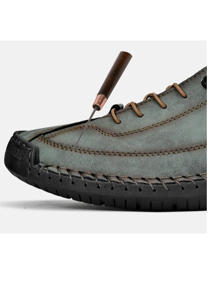 Men's Mid Size Outdoor Casual Shoes, Work Clothes, Sewn Men's Shoes - Image 3