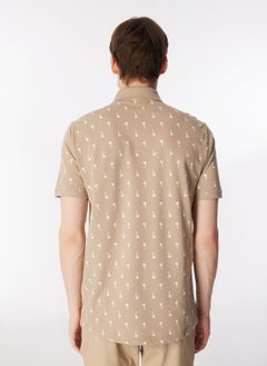 U.S. Polo Assn. BASE. بولو أسان. كاكي فاتح قميص بولو عادي للرجال جيرونا  - Image 4
