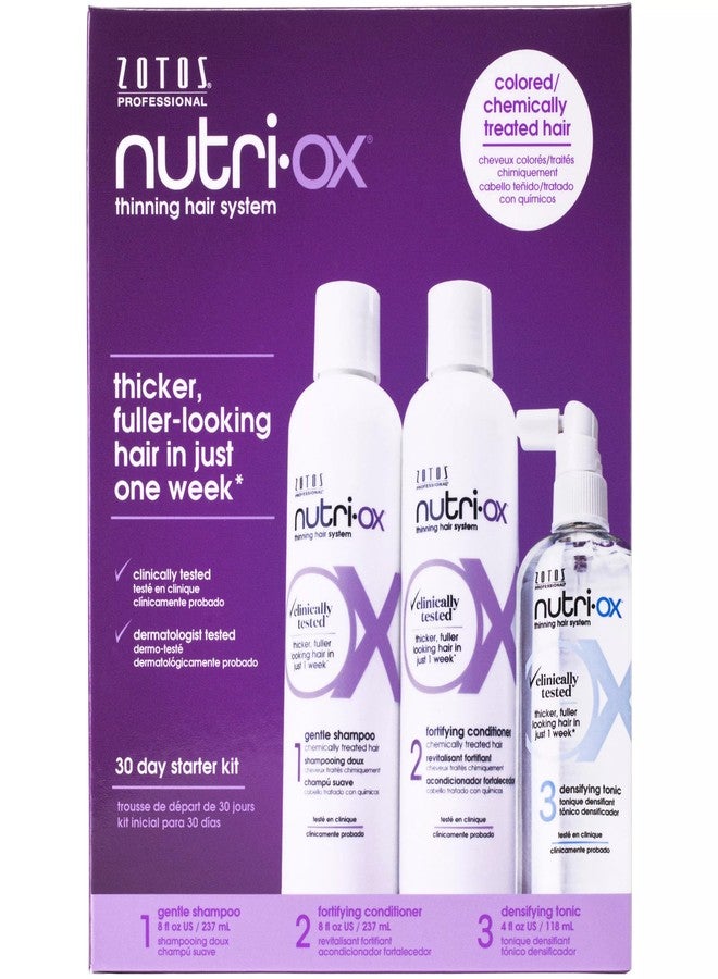 NUTRI-OX Starter Kit for Color-Treated Thinning Hair | Thicker, Fuller-Looking Hair | Peppermint | Clinically & Dermatologically Tested | 30 Day Supply - Image 1