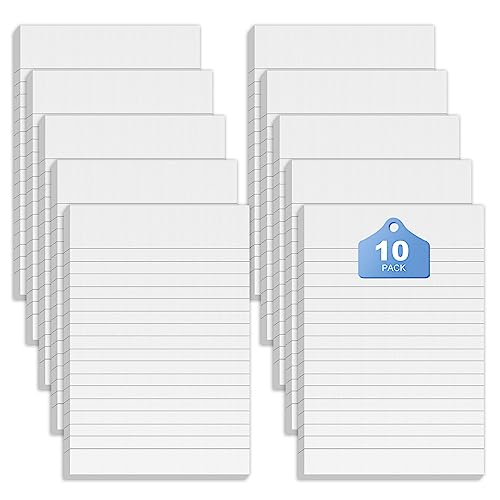 PINJINGPRO 10 Pack Note Pads Small 4x6 Inch Lined Writing Memo Pads Refills Scratch Pads with 50 Sheets Each Pad Narrow Ruled Mini Pocket Notebook Writing Pads of Paper for Daily Work Planning and Organization - Image 1