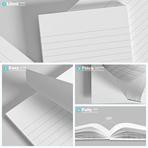 PINJINGPRO 10 Pack Note Pads Small 4x6 Inch Lined Writing Memo Pads Refills Scratch Pads with 50 Sheets Each Pad Narrow Ruled Mini Pocket Notebook Writing Pads of Paper for Daily Work Planning and Organization - Image 3