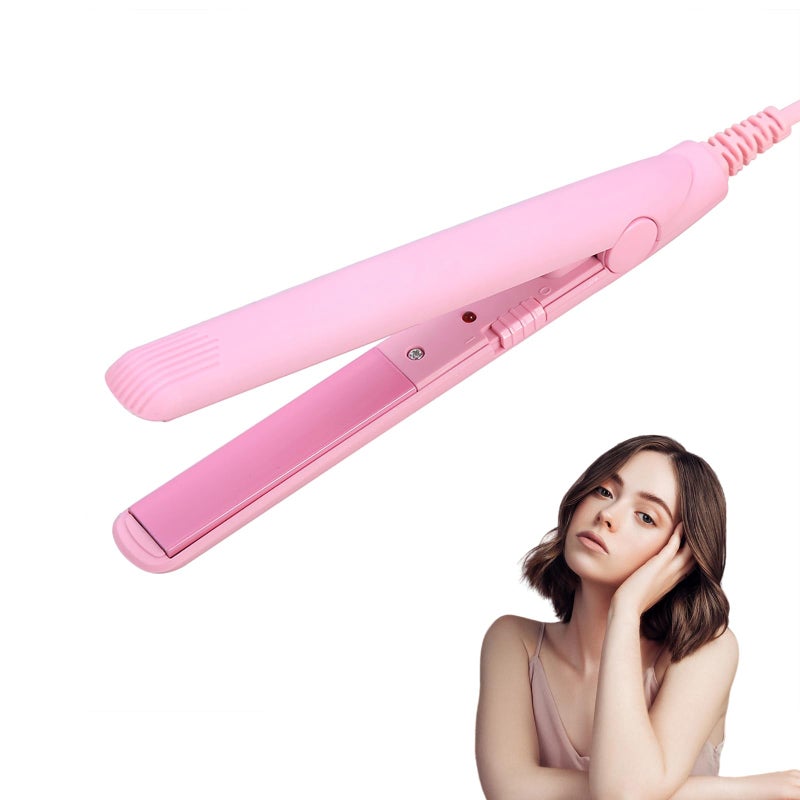 Betued Mini Curling Iron  Mini Dual Purpose Curling Iron  Mini Straightener  2 in 1 Ceramic Flat Iron Tourmaline Plate Curler Beauty Heating Curler Professional Hair Styling Tool () - Image 1