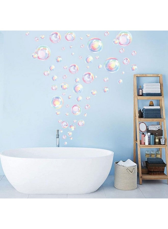 Uonlytech Bubble Wall Decal Stickers, Under The Sea Birthday Party Decor Colour Bubble Ocean Background Water Bath Decor for Mermaid Baby Shower - Image 5