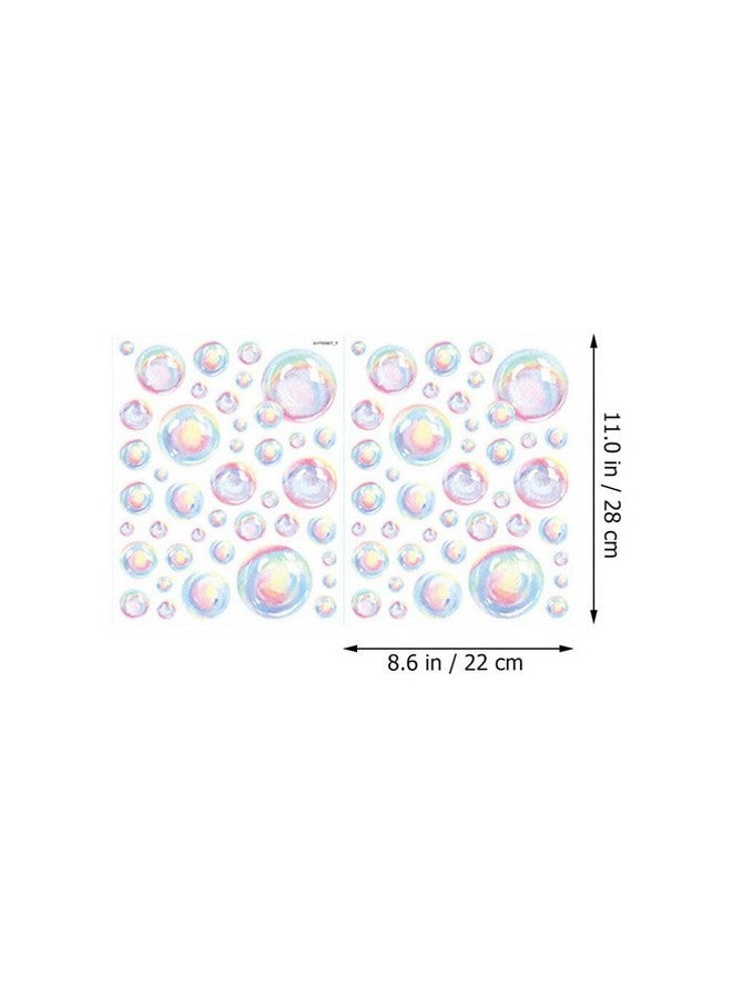 Uonlytech Bubble Wall Decal Stickers, Under The Sea Birthday Party Decor Colour Bubble Ocean Background Water Bath Decor for Mermaid Baby Shower - Image 2