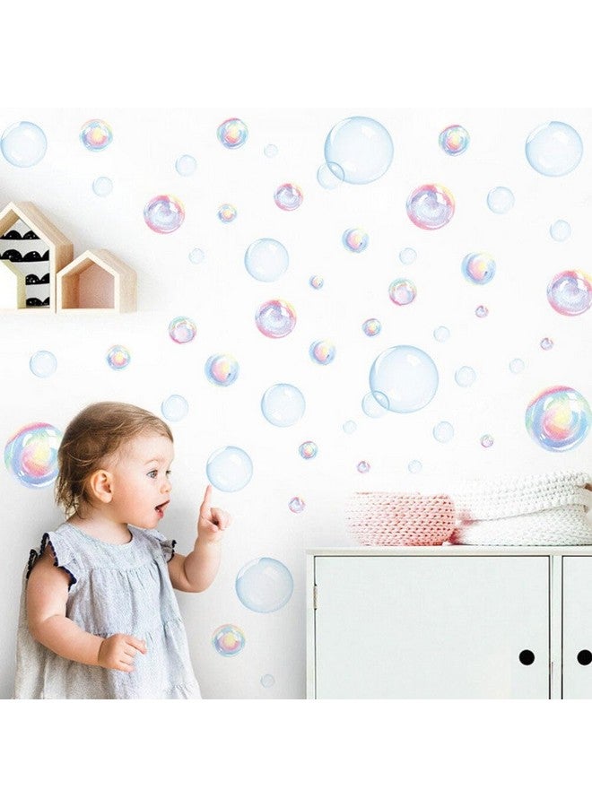 Uonlytech Bubble Wall Decal Stickers, Under The Sea Birthday Party Decor Colour Bubble Ocean Background Water Bath Decor for Mermaid Baby Shower - Image 3