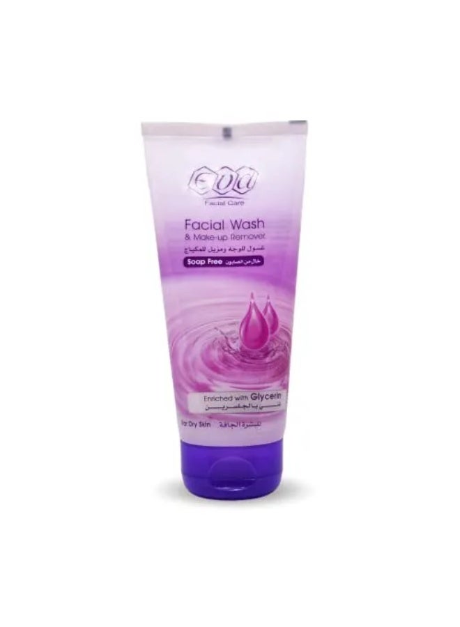 Eva Facial Wash With Glycerin Purple 150ml for dry skin
