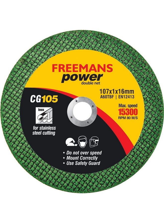 FREEMANS 4-Inch Double Net Cut off Wheels for Metal and Stainless Steel Cutting using Angle Grinder, Green - Pack of 50 Pieces - Image 1