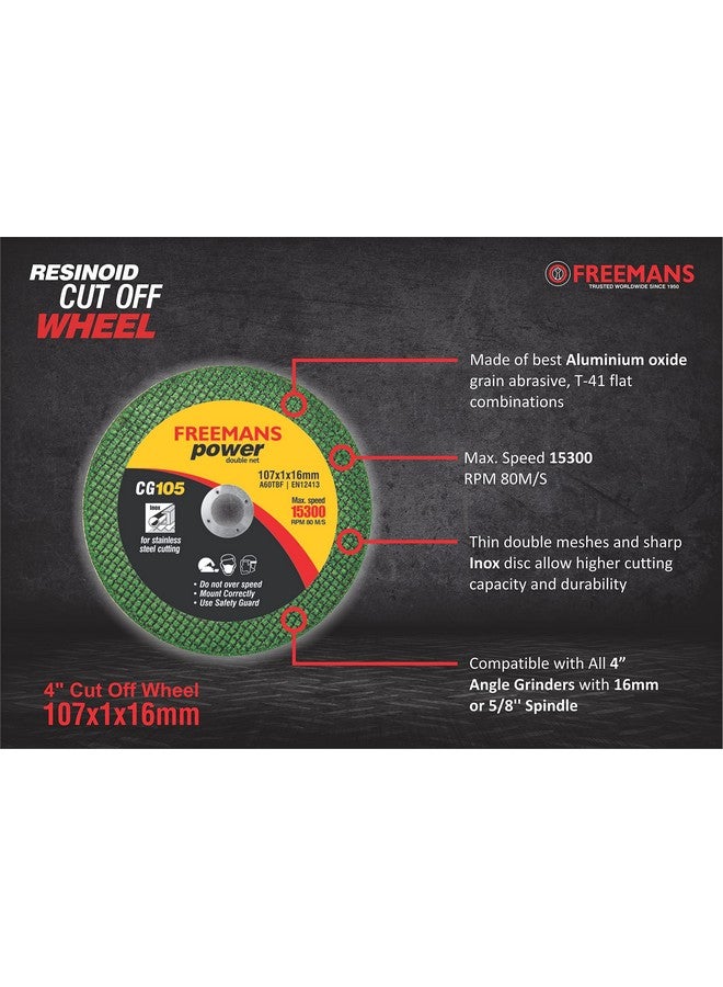 FREEMANS 4-Inch Double Net Cut off Wheels for Metal and Stainless Steel Cutting using Angle Grinder, Green - Pack of 50 Pieces - Image 5