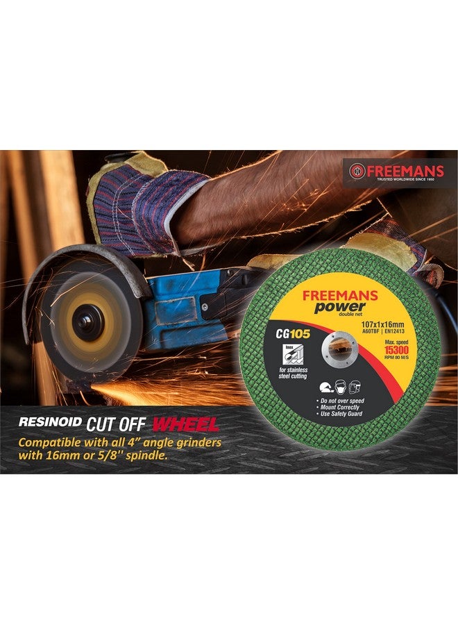 FREEMANS 4-Inch Double Net Cut off Wheels for Metal and Stainless Steel Cutting using Angle Grinder, Green - Pack of 50 Pieces - Image 3