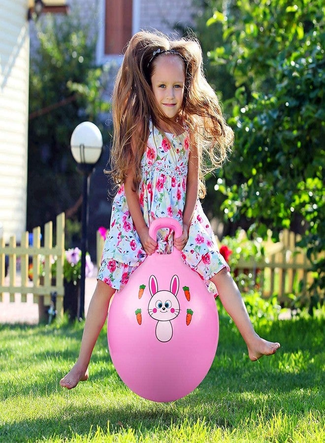 HaRvic 75 CM Jumping Ball for Kids Inflatable Rubber Kids Hopper Ball with Air Pump Hip-Pity Hop Ball Bouncy Ball with Handles Sit & Bounce Kangaroo Bouncer Playing Ball for Boys Girls Toys Gift - Image 5