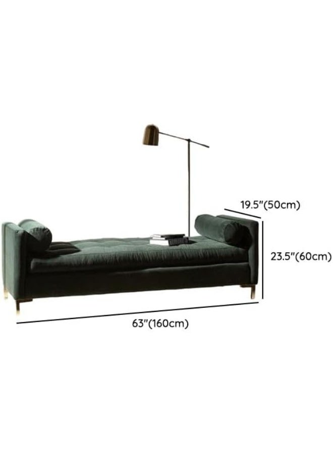 Poppins Home Modish Velvet Solid Color Accent Bench Chair with Armrests â€“ Elegant and Comfortable Addition to Your Home  - Image 2