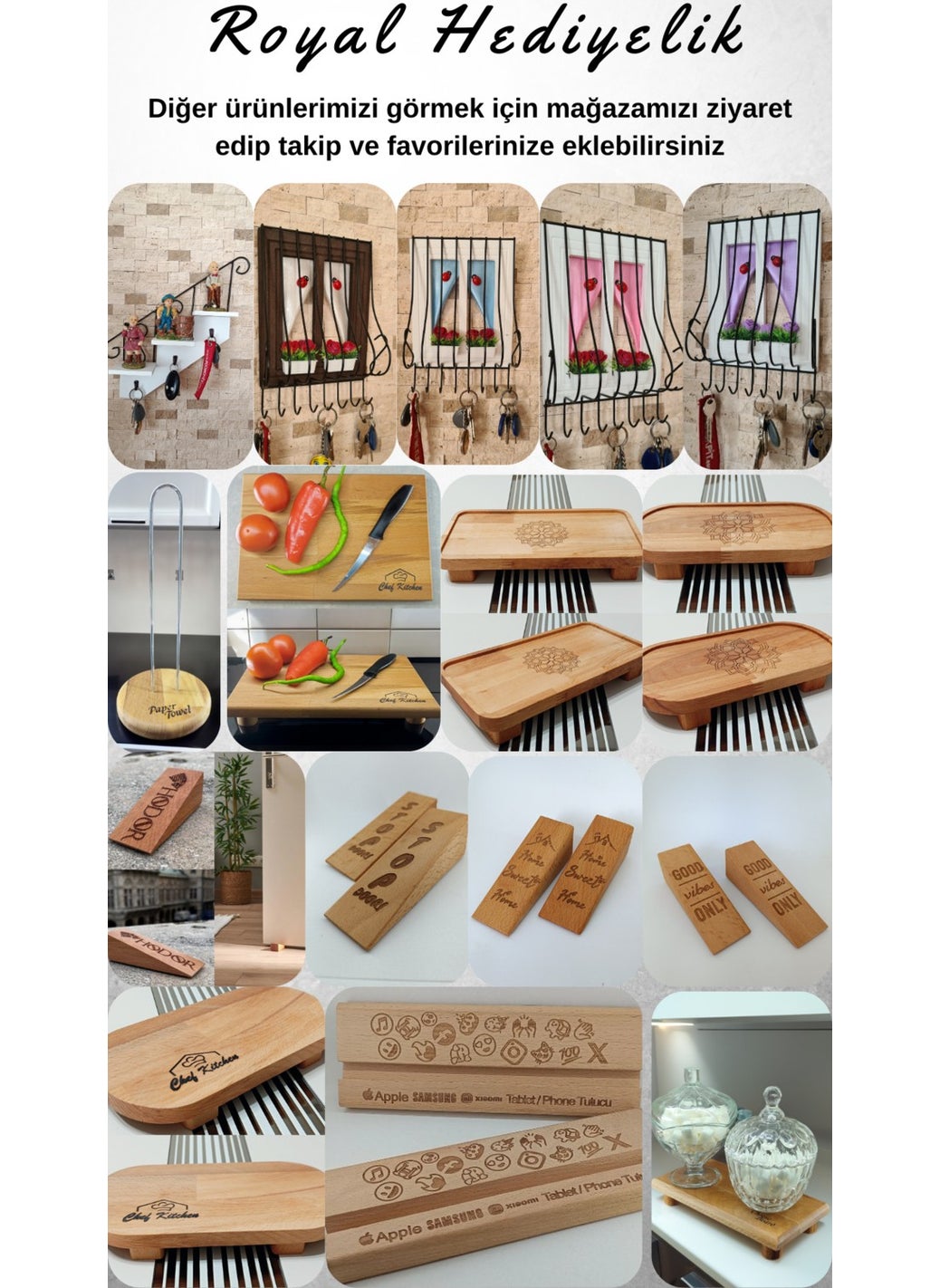 Royal Hediyelik Royal Gift 22x11cm Rectangular Model Wooden Oil Can Base, Spice, Presentation Stand, Multi-Purpose Kitchen Plate  - Image 4