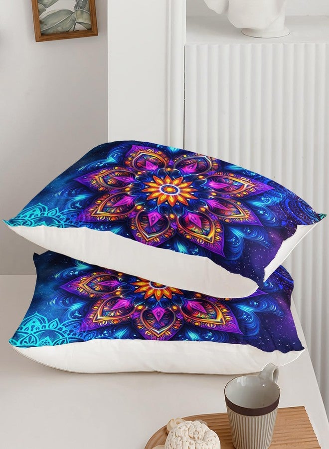 AILONEN Mandala Bedding Set Queen Size, Bohemian Mandala Duvet Cover Set for Kids Girls Teens,Exotic Floral Comforter Cover for Bedroom Decor,3-Piece,1 Quilt Cover and 2 Pillowcases,Soft - Image 3