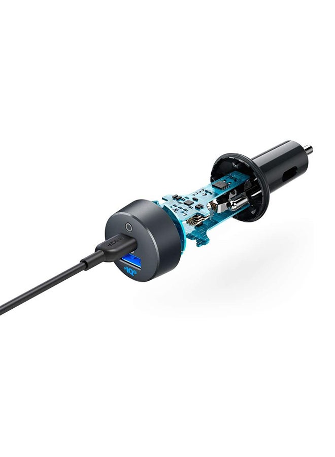 شاحن سيارة USB C، محول PowerDrive PD+2 بقدرة 35 وات مع منفذ PD بقدرة 20 وات لأجهزة iPad وiPhone 12/12 Pro ومنفذ شحن سريع بقدرة 15 وات لأجهزة سامسونج S10/S9/S8 أسود - Image 4