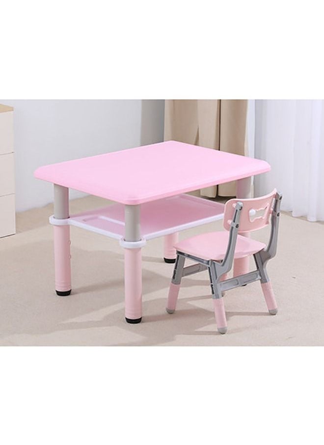 JSAITOYS - Height Adjustable Kids Drawing Study Table And Chair Set - Image 1