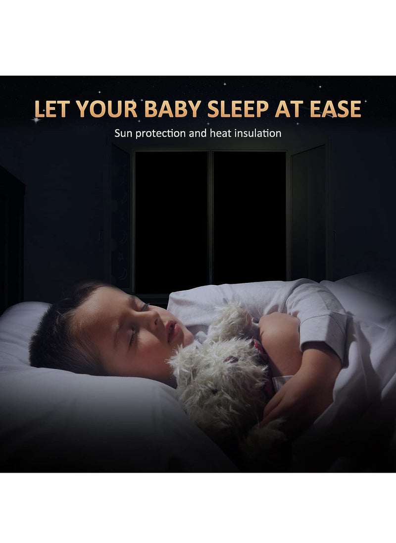 RATSAW - Portable Blackout Blinds Window Blackout Shade with Transparent Sticker Blackout Curtains Easy to Stick On Temporary Blackout Curtains for Baby Night ShifSt Workers Bedroom Travel 100x145cm - Image 1