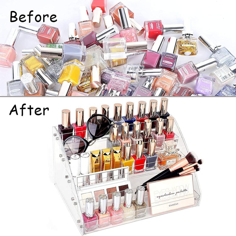 GOTOTOP - Durable Acrylic Nail Polish Display Stand Holder Cosmetic Makeup Clear Varnish Spec upgraded improved quality - Image 5