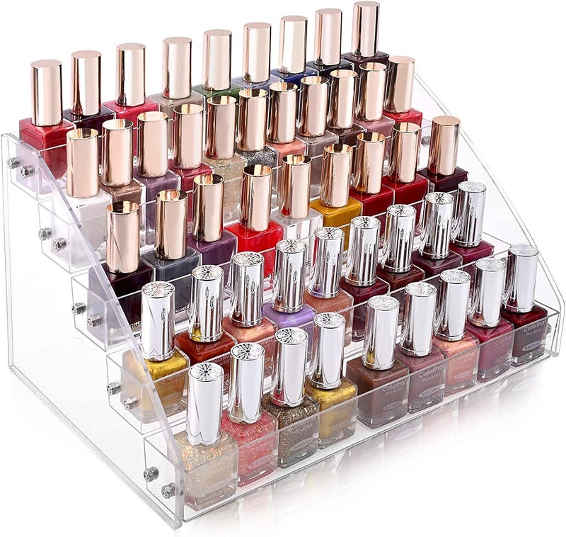GOTOTOP - Durable Acrylic Nail Polish Display Stand Holder Cosmetic Makeup Clear Varnish Spec upgraded improved quality - Image 1