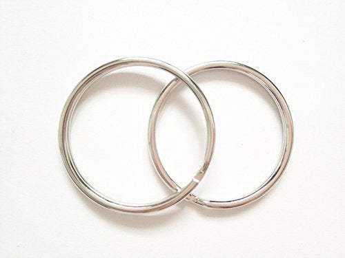 INNETOC 50 Pcs - 38mm 1.5" Round Edged Split Key Chain Ring Connector Keychain Keyring - Image 2