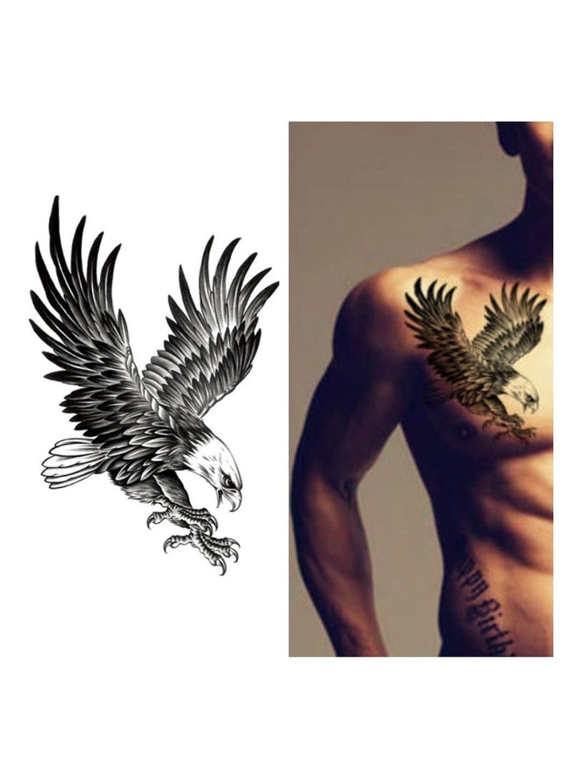 New Eagle Waterproof Temporary Body Art Arm Shoulder Chest Tattoo Sticker Women/Men - Image 1