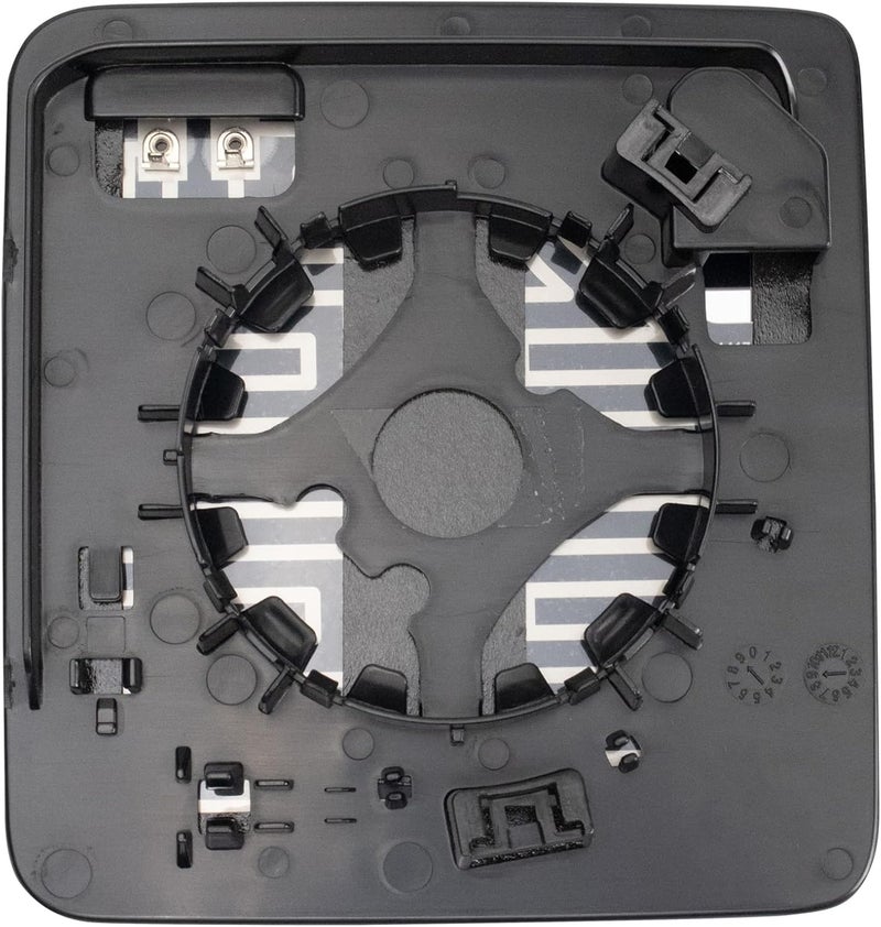 TRQ Driver Side Power Heated Mirror Glass with Backing Plate Compatible with 2018-2024 Jeep Wrangler 2020-2024 Jeep Gladiator CH1324185 - Image 5