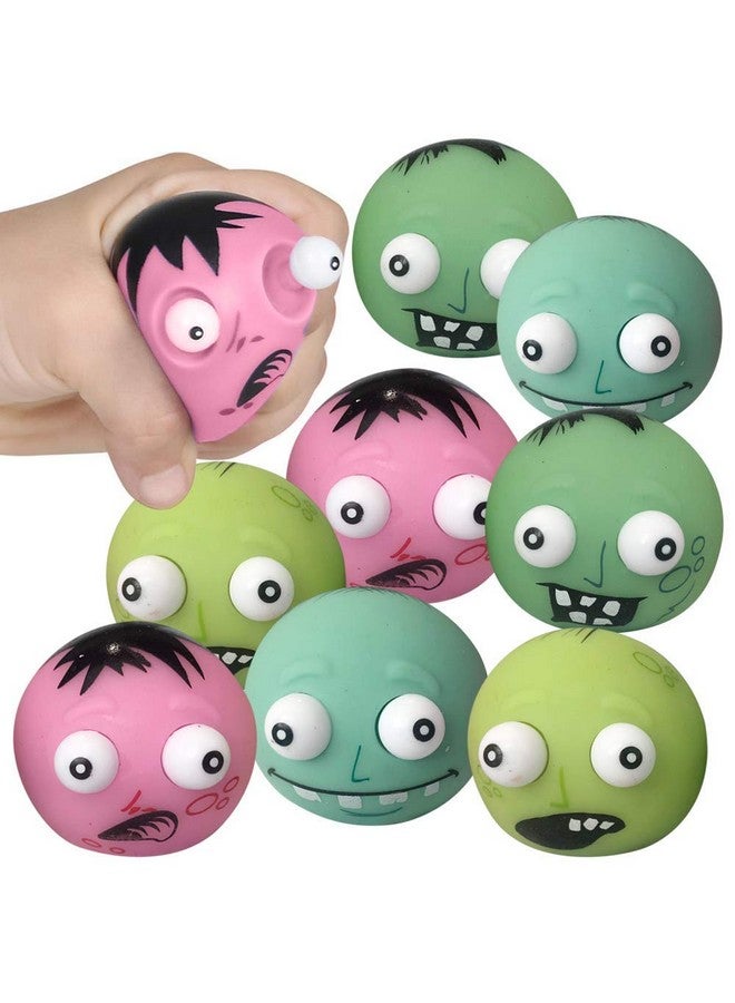 ArtCreativity Zombie with Pop Out Eyes, Set of 12, Fun Squeezy Stress Relief Toys for Kids, Halloween Party Favors and Non-Candy Trick or Treat Supplies, Birthday Goodie Bag Fillers - Image 1