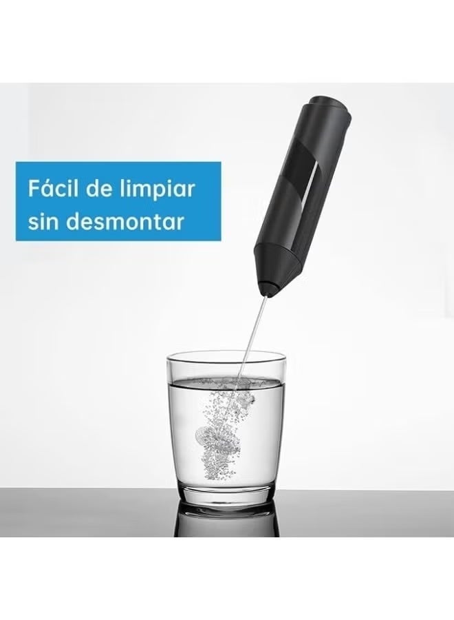 جهاز رغوة الحليب اليدوي القابل لإعادة الشحن لتحضير اللاتيه والقهوة والكابتشينو مع خلاط بيض إضافي - Image 5