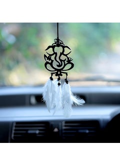 NovaSpire Acrylic Ganesha Car Hanging Dream Catcher for Car Car Mirror Hanging Accessories Interior Ganesha Hanging for Car Car Decoration Accessories Ganesha1PcsDn1 Black  - Image 1