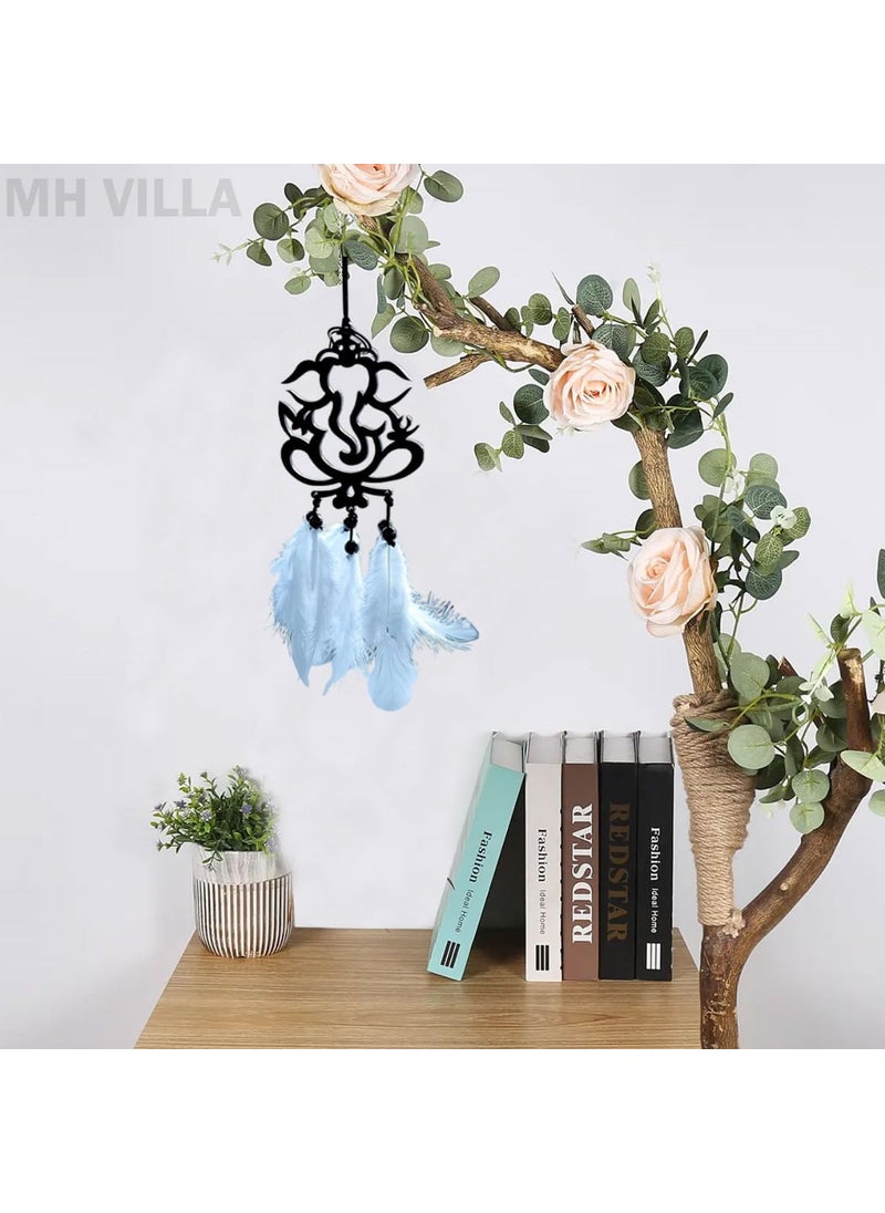 NovaSpire Acrylic Ganesha Car Hanging Dream Catcher for Car Car Mirror Hanging Accessories Interior Ganesha Hanging for Car Car Decoration Accessories Ganesha1PcsDn1 Black  - Image 5