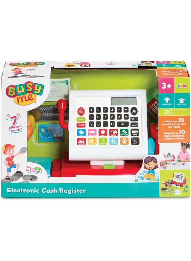 Busy Me Cash Register V3 Battery Operated, Shopping Playset, Grocery Playset, Interactive Playset, Imaginative Play, Role Play , Pretend Play, Gift For Kids And Toddlers
