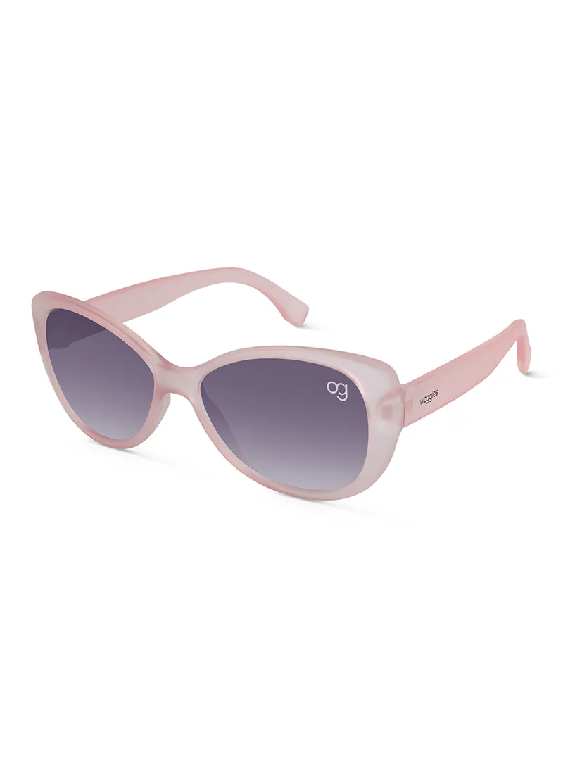 Woggles Skyray Transparent Pink Aviator Kids Sunglasses
