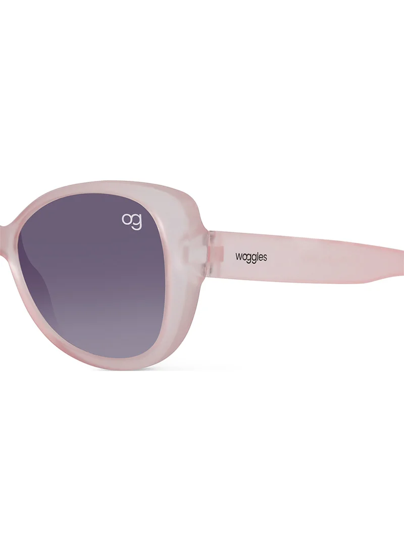 Woggles Skyray Transparent Pink Aviator Kids Sunglasses