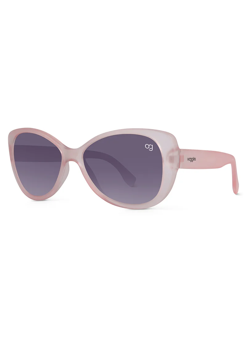 Woggles Skyray Transparent Pink Aviator Kids Sunglasses