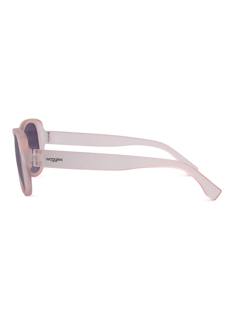 Woggles Skyray Transparent Pink Aviator Kids Sunglasses