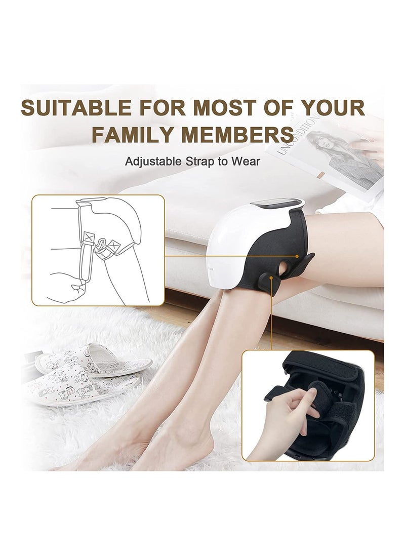 Knee Massager with Infrared Heating Pad and 3 Temperature Adjusters,Lightweight and Durable,No Box Spring Needed