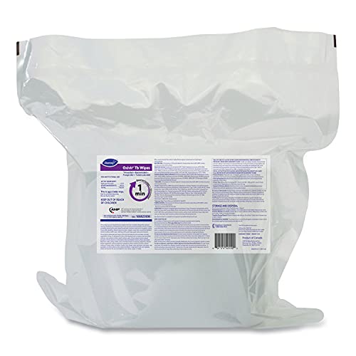 Oxivir Diversey Tb 100823906 Ready-to-Use Disinfectant Cleaning Wipes Refill Pouch, Accelerated Hydrogen Peroxide AHP, 11x12-Inch Extra Large Size Sheets, 160-Wipes, 1-Refill Bag (Pack of 4) - Image 1