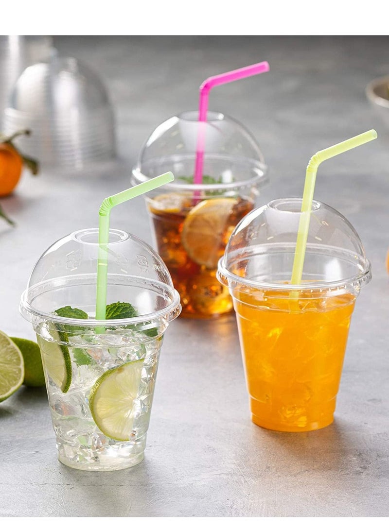 50 Sets 12 Oz Crystal Clear Plastic Cups With Dome lids - Image 4