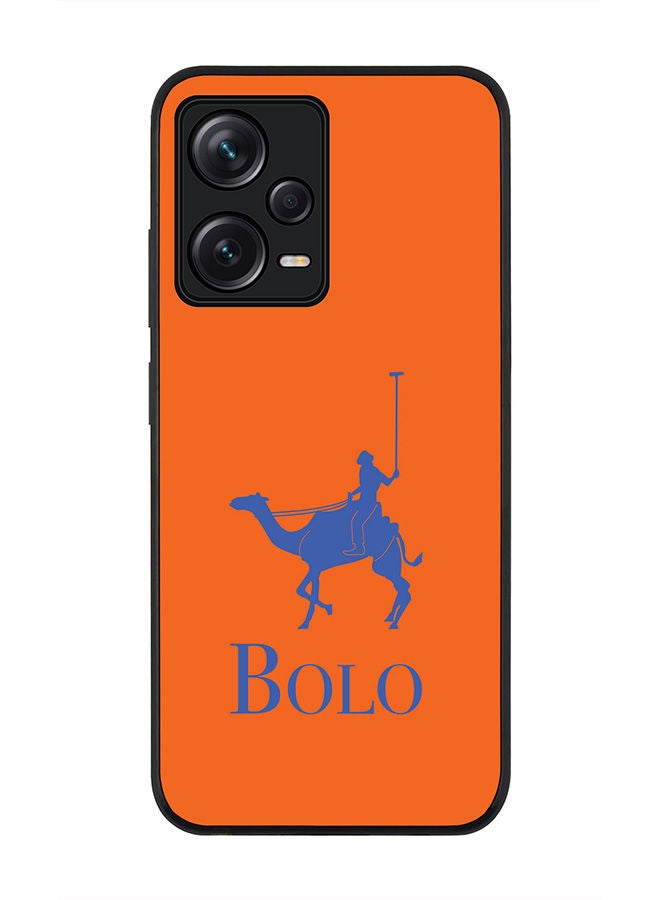 Stylizedd Rugged Black edge case for Redmi Note 12 Pro 5G Slim fit Soft Case Flexible Rubber Edges Anti Drop TPU Gel Thin Cover - BOLO Orange - Image 1