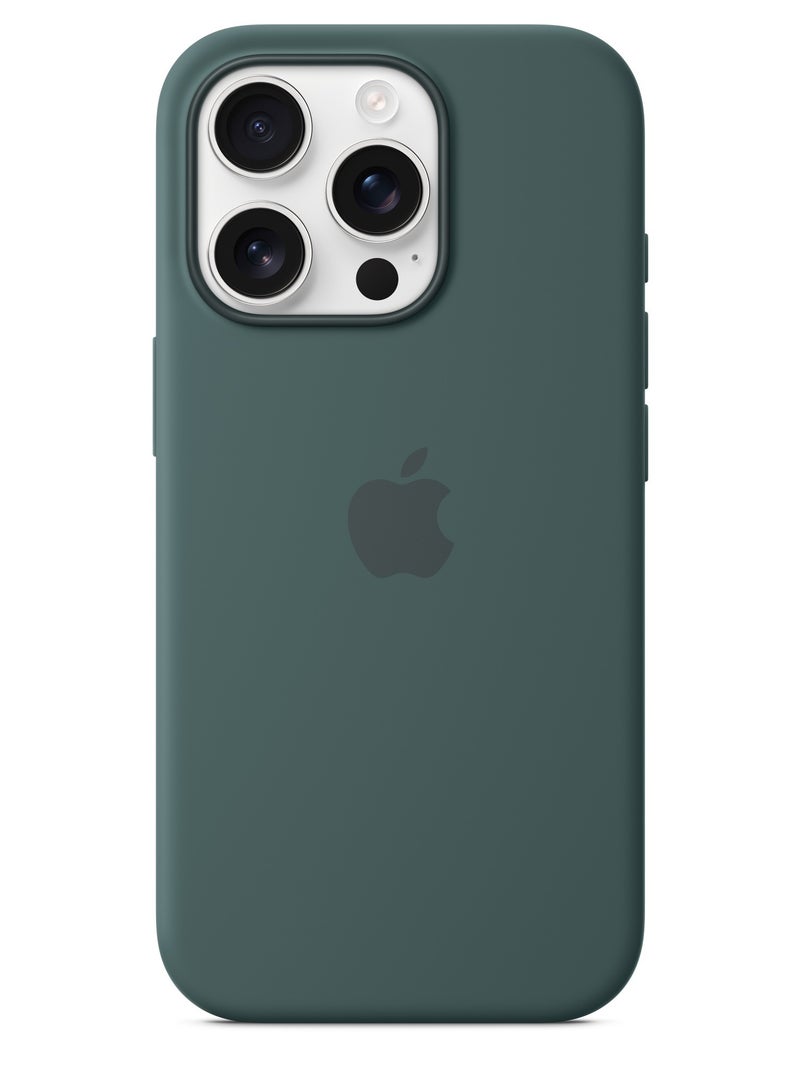 Techie غطاء سيليكون لأجهزة آيفون 16 برو مع ماغسيف - أخضر بحيرة - Image 4