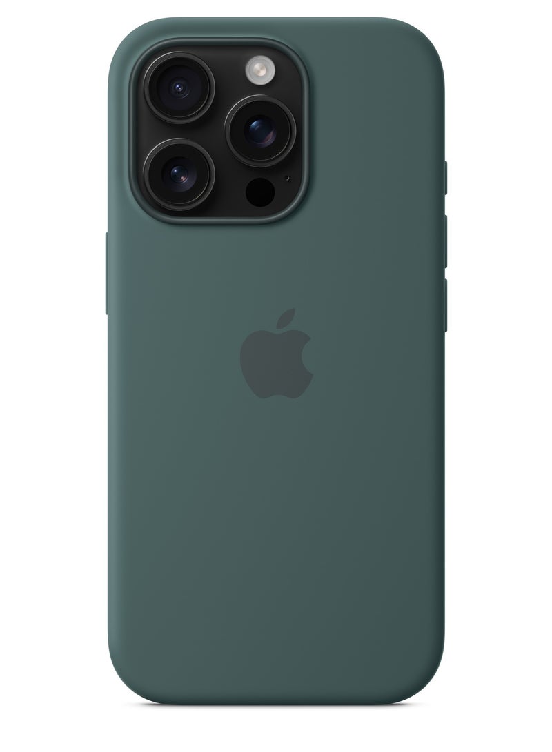 Techie غطاء سيليكون لأجهزة آيفون 16 برو مع ماغسيف - أخضر بحيرة - Image 5