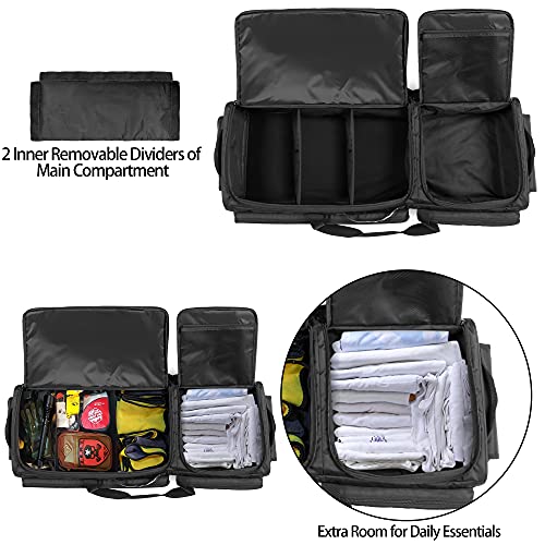 samdew Under Seat Storage Bag Fit for SuperCrew Cab & Crew Cab, Back Seat Double-Compartment Organizer for Truck, Practical Underseat Tool Box with Inner Dividers & Multiple Pockets (Patented Design) - Image 4