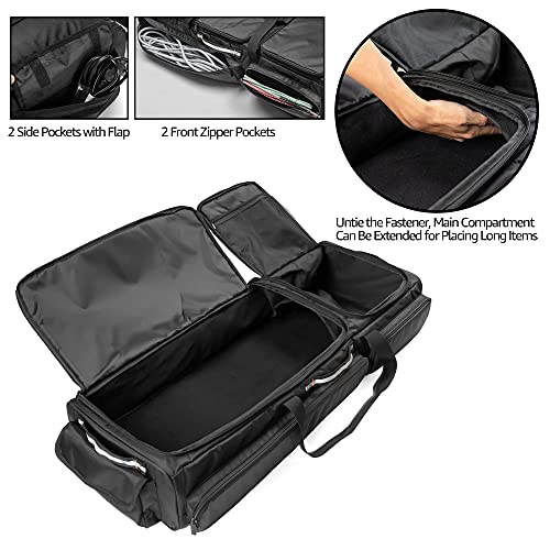 samdew Under Seat Storage Bag Fit for SuperCrew Cab & Crew Cab, Back Seat Double-Compartment Organizer for Truck, Practical Underseat Tool Box with Inner Dividers & Multiple Pockets (Patented Design) - Image 5