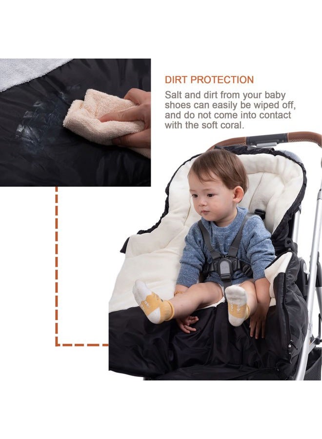 KZ Dotnz Winter Warm Stroller Footmuff, Waterproof Baby Stroller Bunting Bag, Centre and Botton Open for Easy in&Out, Universal Fit All Strollers, Pram - Image 3