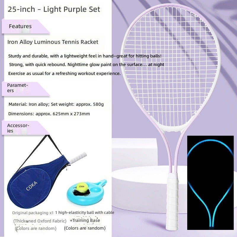 25-Inch Kids' Tennis Racket Set with Ball and Training Tool