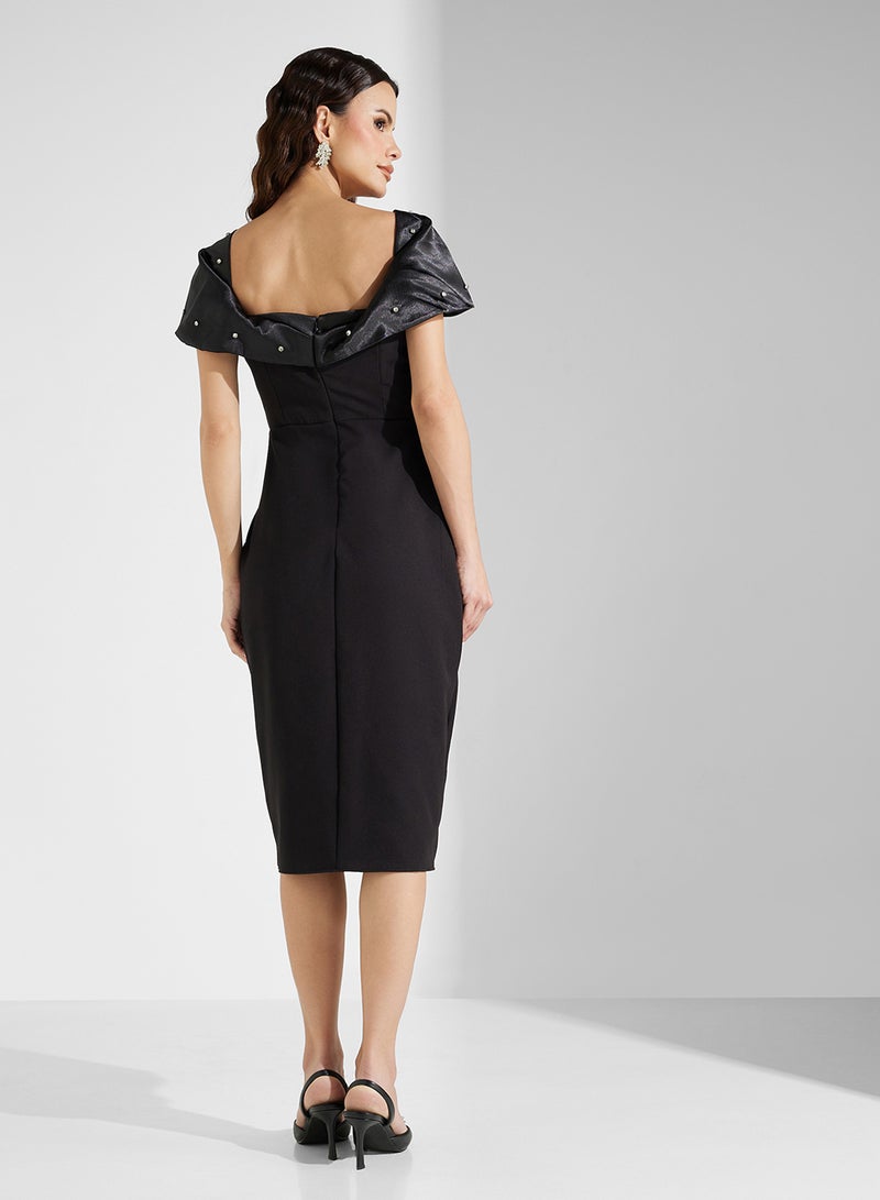 Ella Limited Edition Satin Trim Sheath Dress  - Image 2