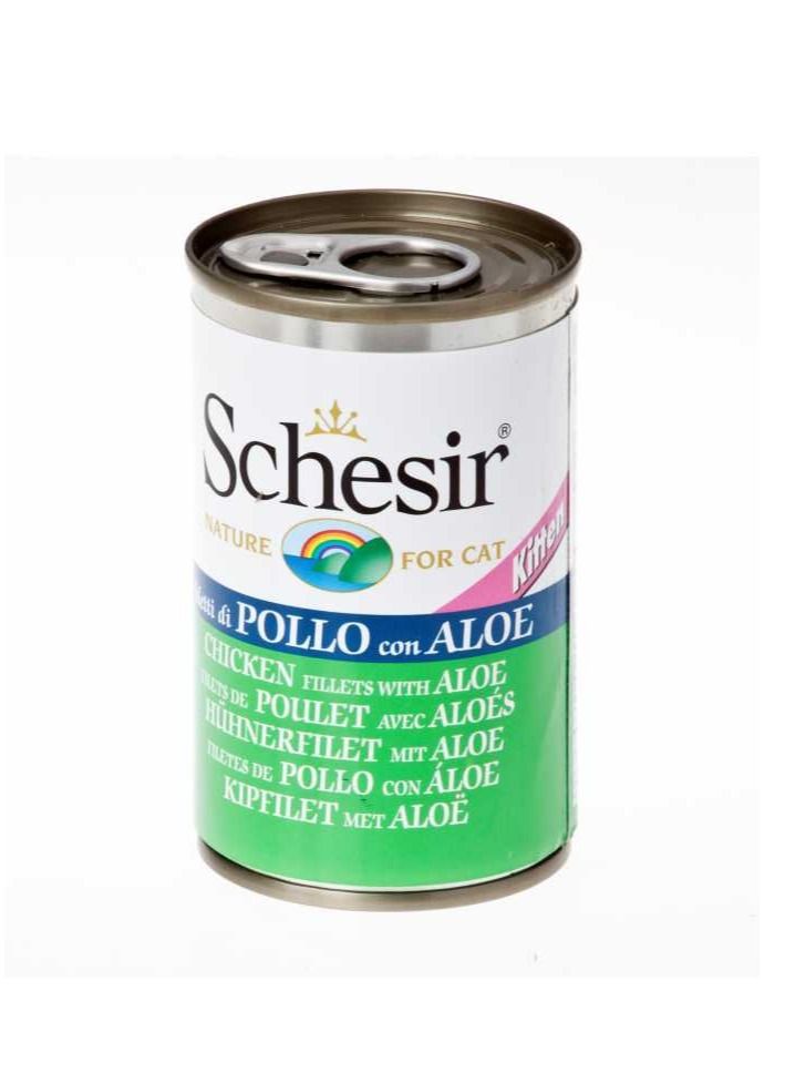 Schesir شرائح دجاج مع الألوة للقطط والهررة 140 جرام 6 قطع - Image 2