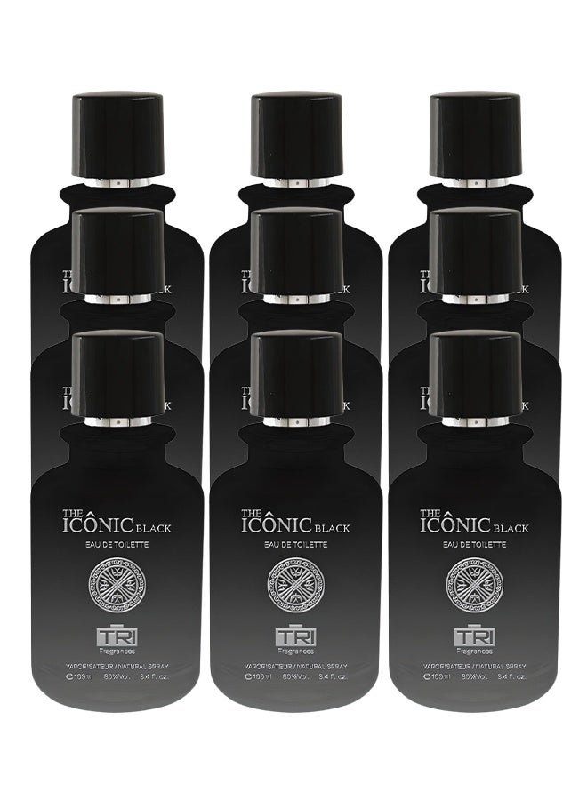 TRI Fragrances 9 Pieces The Iconic Black Perfume For Men 100ml EDT - Image 1