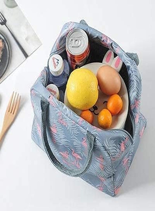 Pamidhar Insulated Lunch Bags Small for Women Work, Student Kids to School, Thermal Cooler Tote Bag Picnic Organizer Storage Lunch Box Portable and Reusable (Grey) - Image 3