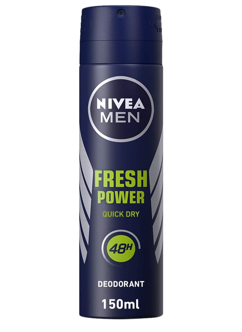 Nivea - Nivea Fresh Power Deodorant Spray for Men 150 ml - Image 1