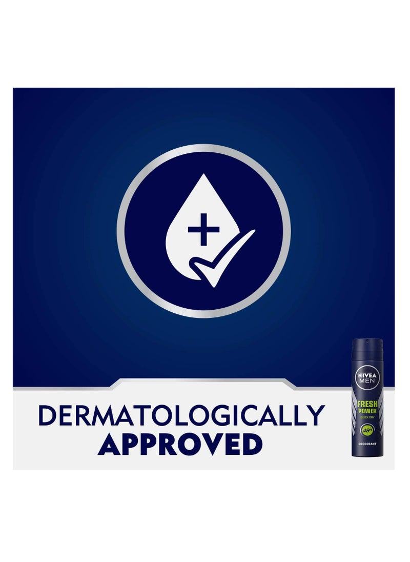Nivea - Nivea Fresh Power Deodorant Spray for Men 150 ml - Image 1